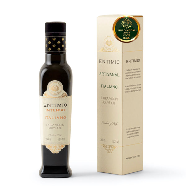 Entimio Intenso | 2024-25 Harvest Organic Extra Virgin Olive Oil, Early Harvest from Puglia | 8.5 fl oz